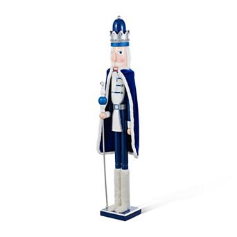 Glitzhome 42"H Dressed King Nutcracker, Wooden Christmas Porch Decor