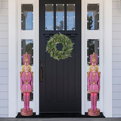 48 Inch Female Christmas Nutcracker Purple/Gold