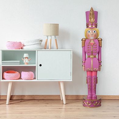 48 Inch Female Christmas Nutcracker Purple/Gold