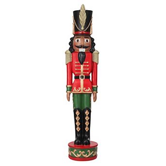 37 Inch Christmas Nutcracker Red/Green with Dark Skin