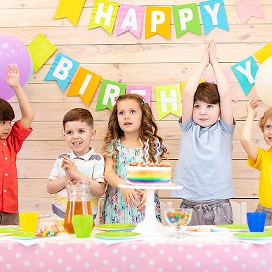 16 Ft Pennant Banner Flags String Card Stock Triangle Hanging Triangle Bunting Flags for Decorations