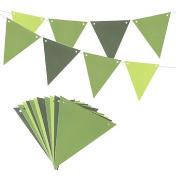 16 Ft Pennant Banner Flags String Card Stock Triangle Hanging Triangle Bunting Flags for Decorations