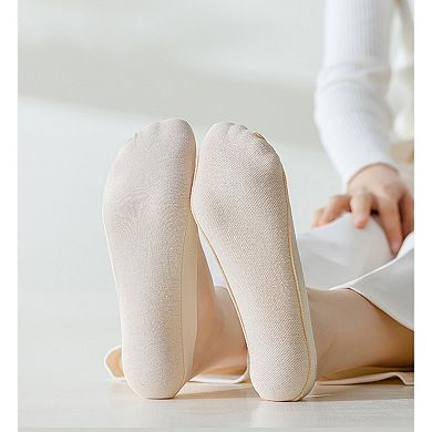 5 Pairs Women Low Cut Invisible Liner Socks Soft Stretch Mesh Top and Moisture-Wicking Cotton Sole
