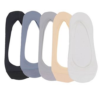 5 Pairs Women Low Cut Invisible Liner Socks Soft Stretch Mesh Top and Moisture-Wicking Cotton Sole
