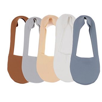 5 Pairs Women Ice Silk Low Cut Liner Socks Anti-Slip Cotton Sole Breathable Invisible Socks