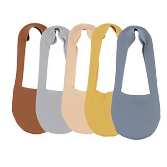 5 Pairs Women Ice Silk Low Cut Liner Socks Anti-Slip Cotton Sole Breathable Invisible Socks