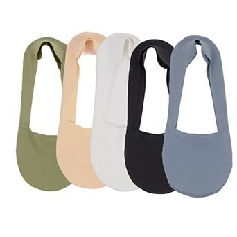 5 Pairs Women Ice Silk Low Cut Liner Socks Anti-Slip Cotton Sole Breathable Invisible Socks