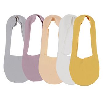 5 Pairs Women Ice Silk Low Cut Liner Socks Anti-Slip Cotton Sole Breathable Invisible Socks
