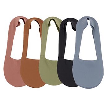 5 Pairs Women Ice Silk Low Cut Liner Socks Anti-Slip Cotton Sole Breathable Invisible Socks