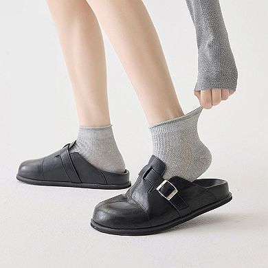 4 Pairs Women's Ultra-Thin Ribbed Ankle Socks Soft Stretch Breathable Design