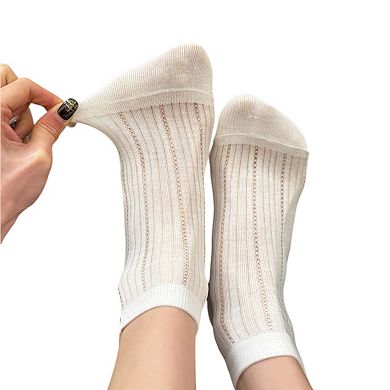 3-Pack Women's Ribbed Cotton Ankle Socks with Embroidered Bear and Moisture-Wicking Comfort