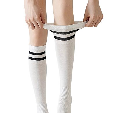3-Pack Women's Over the Knee Sport Socks with Breathable Mesh Knit and Non-Slip Calf Support