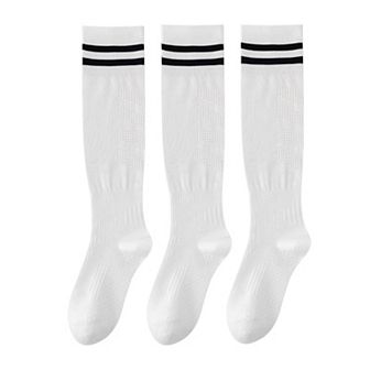 3-Pack Women's Over the Knee Sport Socks with Breathable Mesh Knit and Non-Slip Calf Support