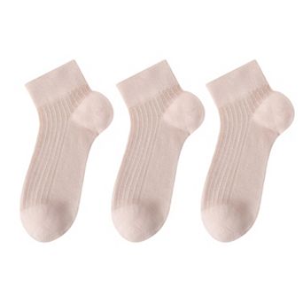 3-Pack Women's Cotton Ankle Socks Breathable Odor Free Cooling Comfort