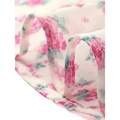 2 Packs Women's Floral Elastic High Waist A-Line Mini Short Skirts