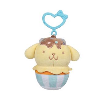 Hello Kitty 4-inch Plush Clip Pompompurin Cupcake Keychain