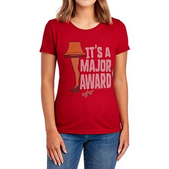 Juniors' A Christmas Story Major Award Leg Graphic Tee