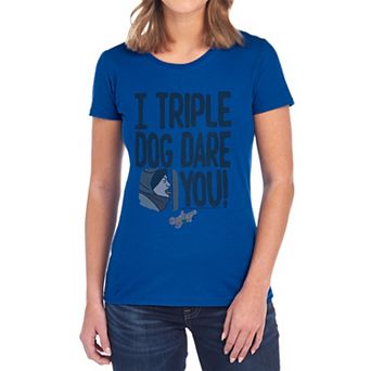 Juniors' A Christmas Story Triple Dog Dare Graphic Tee