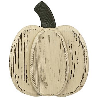 Northlight 10.5 in Wooden Fall Harvest Pumpkin Table Decor