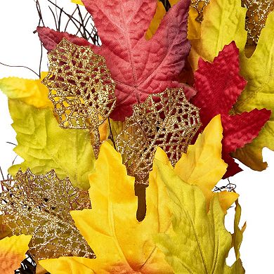 Northlight 22-in. Artificial Maple Leaf Fall Harvest Wreath