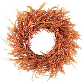 Northlight 24 in Artificial Pampas Grass Fall Harvest Wreath