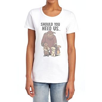 Juniors' Labyrinth Should You Need Us Graphic Tee