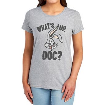 Juniors' Looney Tunes Bugs Bunny "What's Up Doc" Graphic Tee