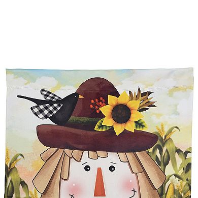 Northlight Fall Harvest Scarecrow 40-in. x 28-in. Outdoor House Flag