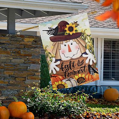 Northlight Fall Harvest Scarecrow 40-in. x 28-in. Outdoor House Flag