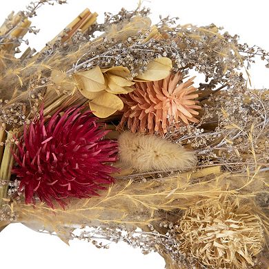 Northlight 11-in. Fall Harvest Artificial Pampas Grass & Dried Flower Wreath