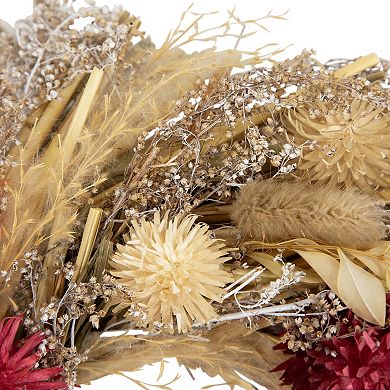 Northlight 11-in. Fall Harvest Artificial Pampas Grass & Dried Flower Wreath