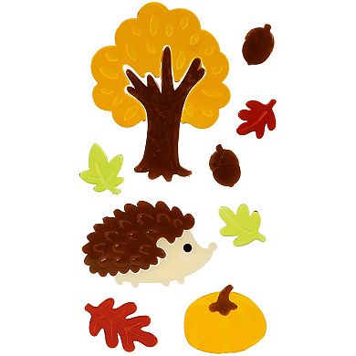 Northlight Double Sided Fall Harvest 4-pc. Gel Window Cling Set