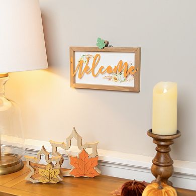 Northlight Pumpkins & Sunflowers Welcome Fall Harvest Wall Decor