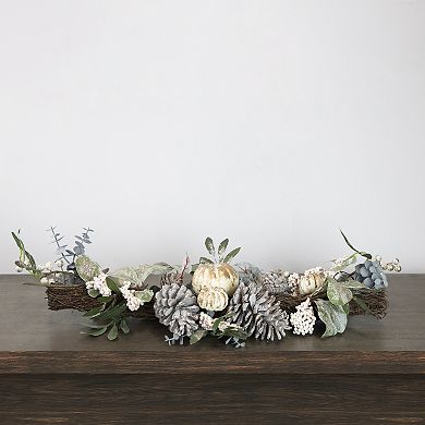 Northlight 36-Inch Artificial Pumpkin & Pine Cones Fall Harvest Swag