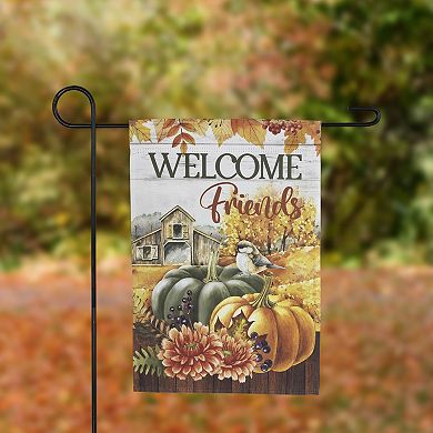 Northlight 18-Inch Welcome Friends Fall Harvest Garden Flag