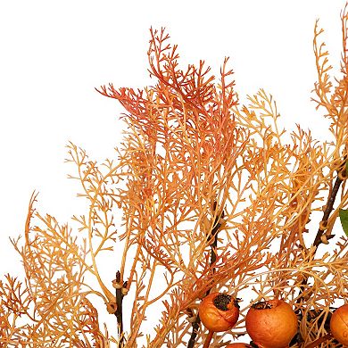 Northlight 24-Inch Berry Caspia & Leaves Fall Harvest Artificial Wreath