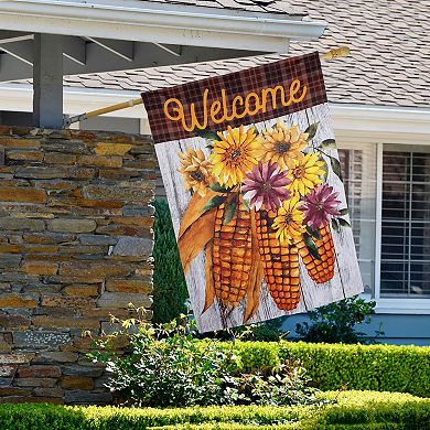 Northlight Flint Corn Welcome Fall Harvest Outdoor House Flag