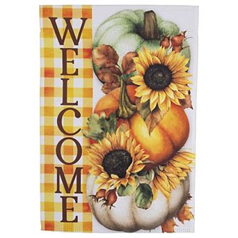 Northlight Pumpkins & Sunflowers Welcome Fall Harvest Garden Flag