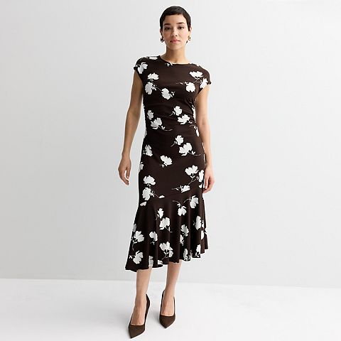 Женские платья Nine West Petite Nine West Flounce Knit Midi Dress