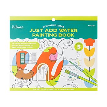 Pulsar Just Add Water 5 pc Painting Book With 2 Paintbrushes