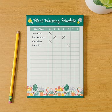 Plant Watering Weekly Schedule Pad