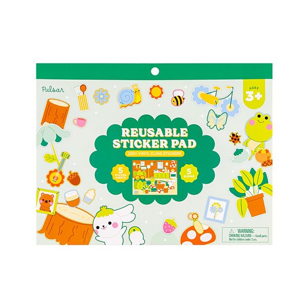 Pilsar 5-pc. Reusable Sticker Pad with 230+ Vinyl Cling Stickers