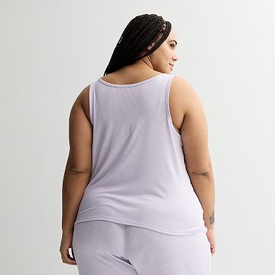 Plus Size Sonoma Goods For Life® Ribbed Pajama Tank