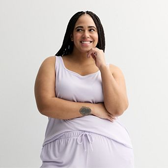 Plus Size Sonoma Goods For Life® Ribbed Pajama Tank