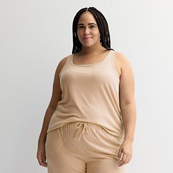 Plus Size Sonoma Goods For Life® Ribbed Pajama Tank
