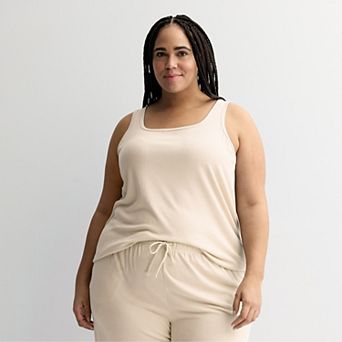 Plus Size Sonoma Goods For Life® Ribbed Pajama Tank