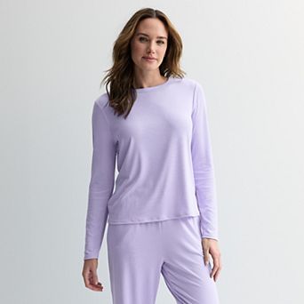 Women's Sonoma Goods For Life® Ribbed Long Sleeve Pajama Top