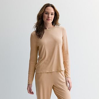 Women's Sonoma Goods For Life® Ribbed Long Sleeve Pajama Top