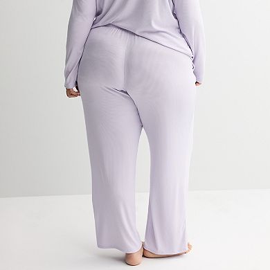 Plus Size Sonoma Goods For Life® Ribbed Pajama Pants