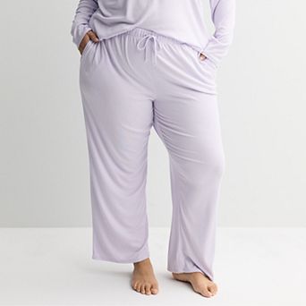 Plus Size Sonoma Goods For Life® Ribbed Pajama Pants